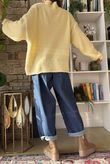  Big Softie Whipstitch Knit Jumper Lemon